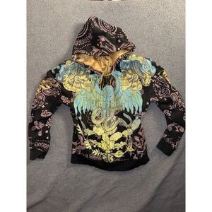 Christian Audigier‎ Full Zip Hoodie All Over Print M